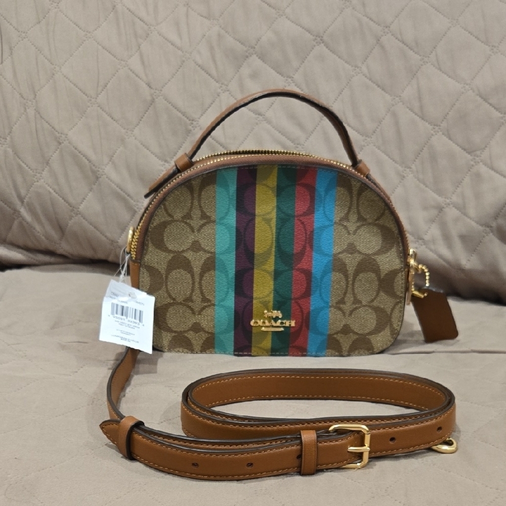 Coach Multicolor Stripe Dome Bag